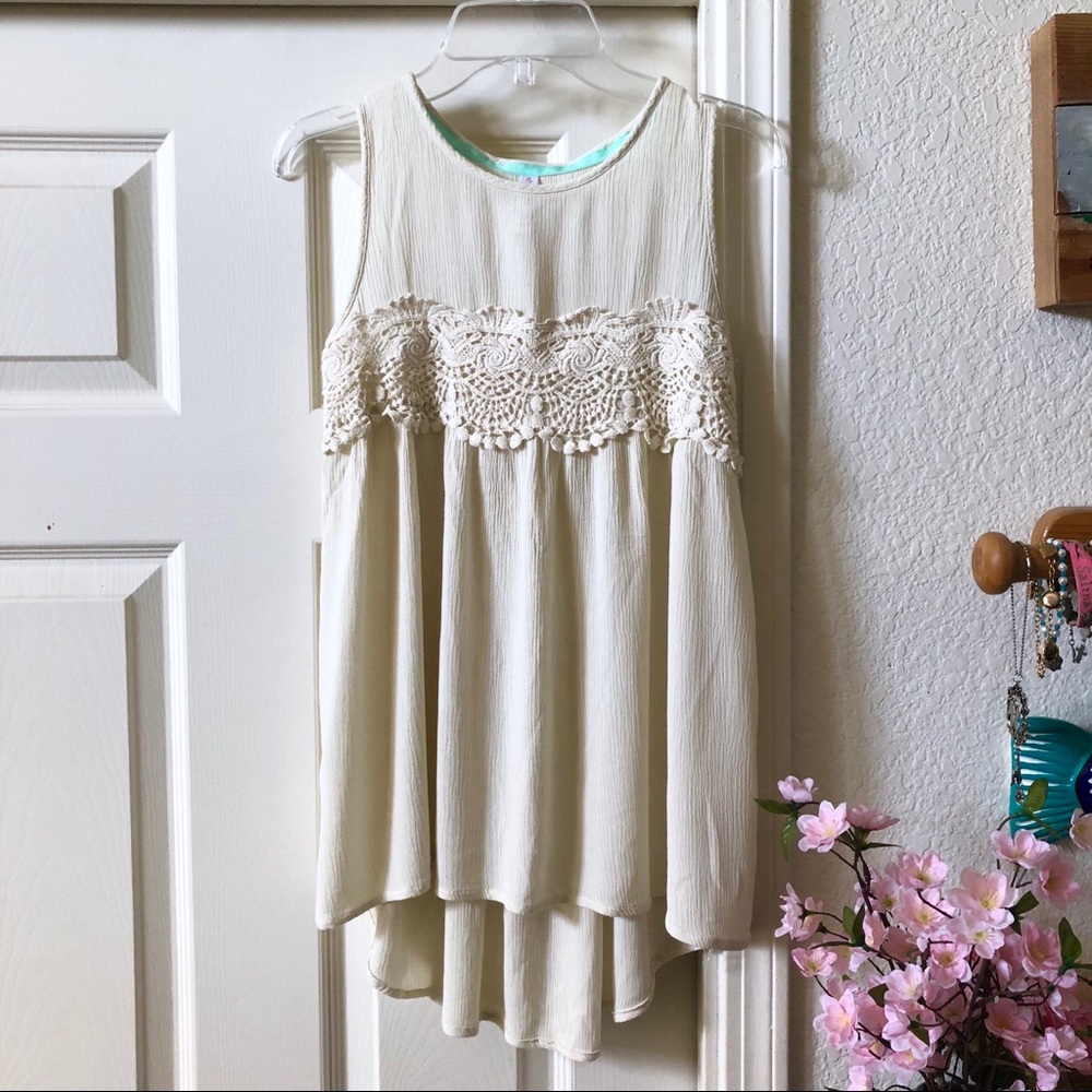 Xhilaration high-low Tank Top with Chest Detail